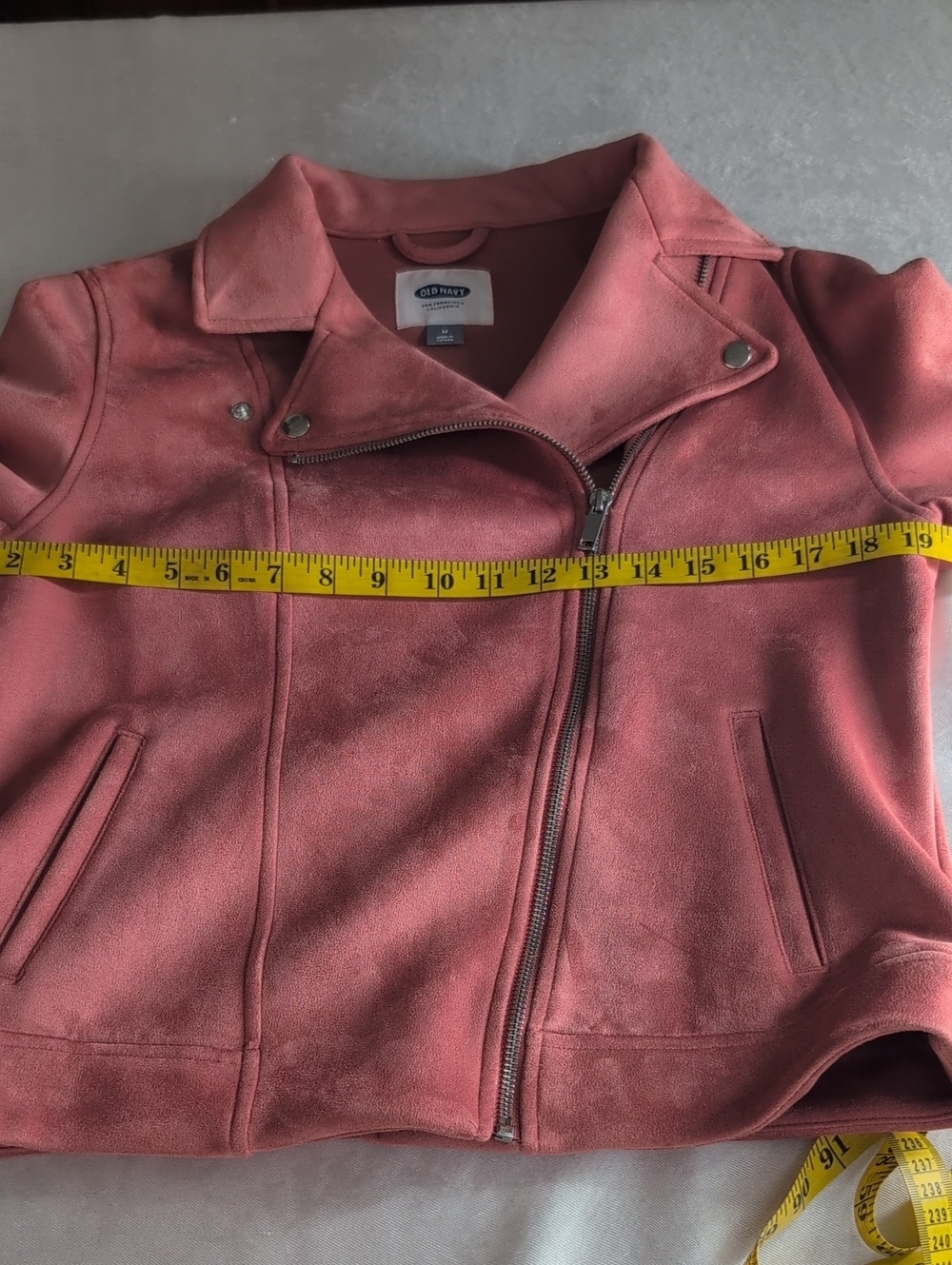 Old Navy Soft Suede Moto Jacket Size Medium In Great Condition !!!! - Picture 11 of 12